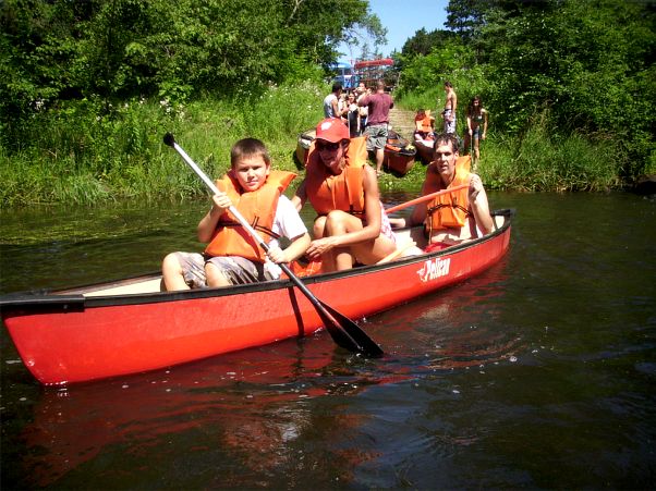 Canoe trip during campout on Wisconsin RIver.